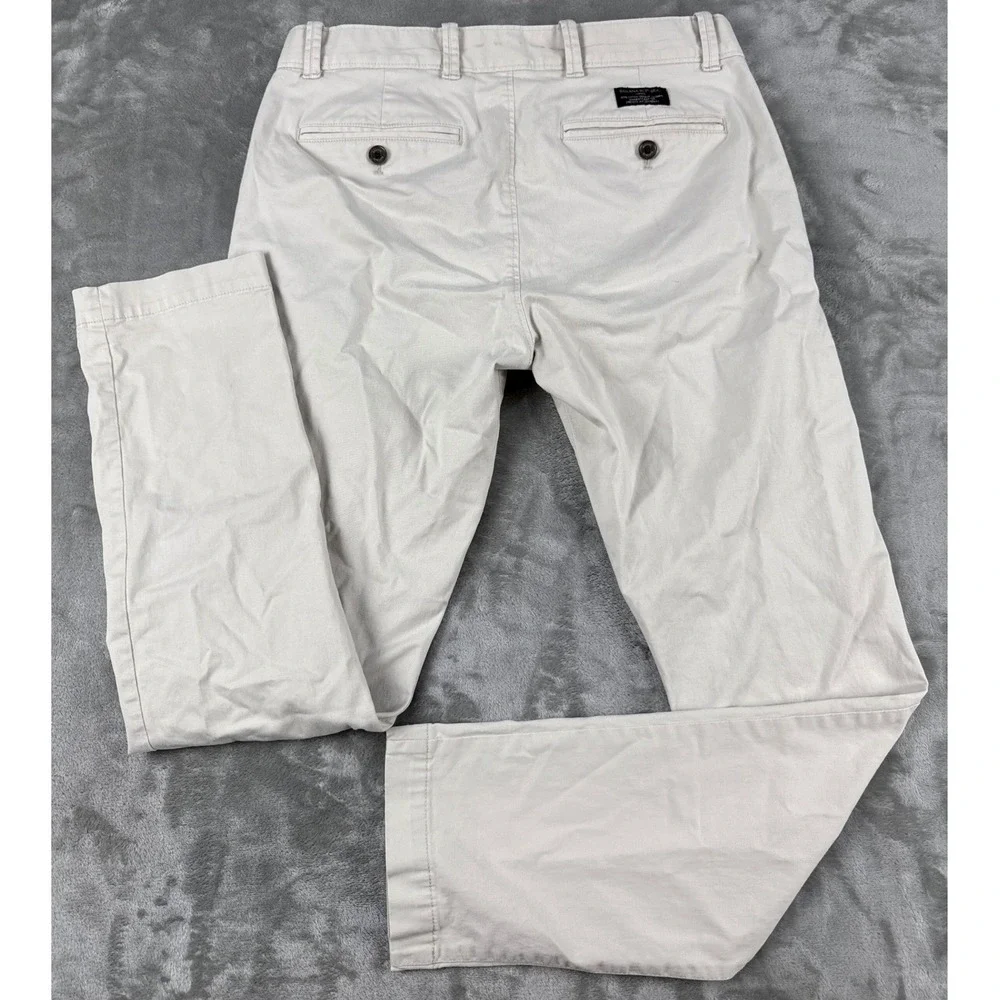 Banana Republic Mens Fulton Skinny Chino Pants 30x30 Khaki Tan Stretch Cotton